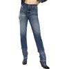 DIESEL Aryel 080AH Jeans Donna W24/L32 Straight Strappata Blu 100% Cotone