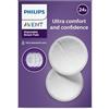 AVENT Philips Avent Coppette assorbilatte monouso - Nucleo a triplo strato, a prova di perdite, texture morbida a nido d'ape, ultra sottili e discrete, confezionate singolarmente, 24 pezzi, SCF254/24