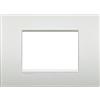Bticino LNC4803PR Placca Livinglight Air 3 Moduli, Bianco Perla