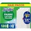 Swiffer Panni Catturapolvere Scopa 120 Pz + Lavapavimenti 3 Pz.
