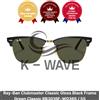 Ray-Ban Clubmaster Classic Gloss Black Frame Green Classic RB3016F-W0365 / 55