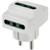 VIMAR RI.00324B Adattatore multiplo SICURY 250 V~, bianco - max 1500 W - spina 2P+T 16 A combinata standard tedesco e francese - tre Bpresa 2P+T 16 A standard italiano tipo P17/11