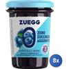 Zuegg 8x Multipack Confettura Zuegg Gr 220 Mirtillo Zero Zuccheri