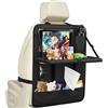 Cozary Organizzatore Auto Sedile Posteriore con Tavolino Pieghevole - Protezione Sedile Auto Organizer Bambini Impermeabile, Porta Tablet Trasparente, Tasche Multiple