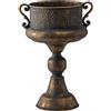 Vaso a calice con manici, vaso con piedistallo in stile vintage, vaso da fiori