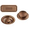 Franke Mythos Masterpiece - Set di cestello per piletta in rame con pulsante per scarico automatico 112.0653.041