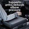 Bracciolo Booster Pad in Nero con Comodo Supporto Gomito per Auto