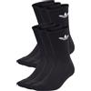 adidas Calzini Adidas Uomo Donna Nero 6 pezzi Originals palestra sportive calze spugna