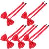 5 Pcs Cravatta Femminile Da Costume Elastici Per Capelli Con Fiocco