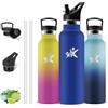 Grsta Borraccia Termica, Borraccia 750 ml, Boraccia Termica con Cannuccia | Bottiglia senza Perdite - Mantiene Caldo per 12 Ore/Freddo 24 Ore, Borracce Termiche per Trekking, Sport, Yoga, Adultoa
