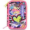 Mitama Astuccio Scuola 3 Scomparti, URBAN QUEEN, Astuccio Attrezzato, Per bambini e ragazzi, Scuola e tempo libero