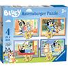 Ravensburger - Puzzle Bluey, Collezione 4 in a Box, 4 puzzle da 12-16-20-24 Pezz