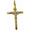 Oro 18kt Ciondolo Croce In ORO BICOLORE - Oro Giallo e oro bianco 18 KT 750% List. 495€