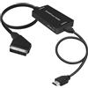 uhddadi Convertitore da scart a HDMI, adattatore scart a HDMI, convertitore audi