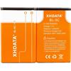 XHDATA BL-5C Batteria Ricaricabile 3.7V 1500mAh Per Radio 2 Pezzi Arancione