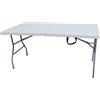 I Giardini del Re Tavolo in Acciaio e Hdpe Pieghevole 152 x 76XH74 Cm i Giardini del Re