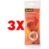 3M 3 X 3M Nastro Adesivo Scotch 2 Rotoli da 10 Metri con Chiocciola