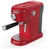 Melchioni Aromatica Plus Macchina Caffè 3-in-1 Macinato Cialde e Capsule Rosso