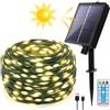 Partenopea Luci di Natale catena con 300 Micro LED caldi da 300 MT a ricarica solare e USB