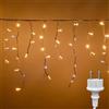 Partenopea Tenda luminosa natalizia con 152 LED da 6MT prolungabili IP44 luce calda + flash