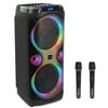 Ibiza - COLUMBA-KARAOKE - Altoparlante KARAOKE Bluetooth Con 2 Microfoni Wireles