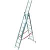 FACAL Scala alluminio telescopica Facal Euro Stilo 3 rampe x 9 gradini mt 6,84