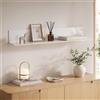 DecHome Mensola da Muro Spessore 1.5 cm in Legno in Finitura Lucida Bianco