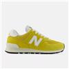 New Balance 574 Scarpe da Ginnastica Gialle e Bianche, Tutte le Taglie