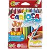 Carioca Joy - Confezione da 12 Pennarelli Joy a Punta Fine, Ideali per Disegnare e Colorare, Super Lavabili, Colori Assortiti