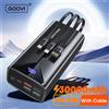 QOOVI Power Bank 30000 mAh 22,5W Ricarica Rapida con Cavo Integrato