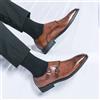 Scarpa Uomo Elegante Doppia Fibbia Marrone Cerimonia Monk Strap Classica Z6P4N