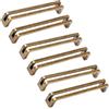 6 Maniglie per Armadio Retrò Lega di Zinco 13,5 cm Bronzo Giallo per Cucina Sog