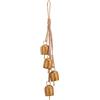 Goktvai Campane di Natale, 4 Vintage Cluster Campanelle Decorative Mucca su Corda Orname
