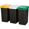 Tontarelli Pattumiere Trio 3x25L Raccolta Differenziata