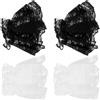2 coppie Lolita Style Guanti da polso Guanti in pizzo Guanti arruffati