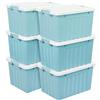 Jiangsu Jiutong Cetomo 15L*6 Scatole di Stoccaggio con Coperchi, Contenitori in Plastica