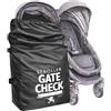 J.L. Childress Gate Check Bag per passeggini standard e doppi, borsa da viaggio per passeggino, nera, Nero, Compatto