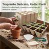Vassoio per Piantine Biodegradabile - Kit Avviamento Semi con Strumenti