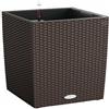 Lechuza Set Completo Cube Cottage 50 Vaso, Colore Cioccolato (m8v)