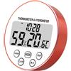 Termometro igrometro LCD con dimensioni 9x9x2,9CM e opzioni nero