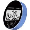 Termometro igrometro LCD con dimensioni 9x9x2,9CM e opzioni nero