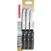 Kaimano KPM031103N Premium Coltelli da Tavolo, Acciaio Inossidabile, Nero, 3 uni