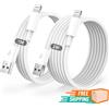BSTOEM 2 Cavo Ricarica Iphone Originale Apple Certificato MFi, Caricatore 1Mt + 2Mt USB