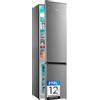 Midea MERB276FGE46EU 270L Frigorifero Combinato, Total No Frost, Altezza 180 cm, All-Around Cooling, Display Digitale, 199L Frigo + 71L Congelatore, Inox