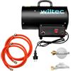 Wiltec Cannone aria calda a gas 30 W Riduttore di pressione gas Italia 700 mbar