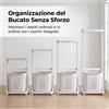 Cesto per Biancheria Mobile, Carrello Portaoggetti, per Casa