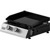 Black+Decker - Piastra a gas BXOP4900E | 2 bruciatori 2,45kW | Piastra acciaio smaltato | Superficie 580x360 mm | Facile da pulire | Fino a 10 persone | Gambe regolabili | Gas butano/propano