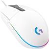 Logitech mouse gaming G102 LIGHTSYNC USB 8000 DPI Bianco