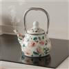 Bollitore vintage in smalto con infusore a rete, teiera decorativa, adatto a