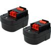 EXTENSILO 2x Batteria per Black & Decker XTC12IKH 3,3Ah 12V